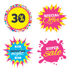 30 percent discount sign icon. Sale symbol.
