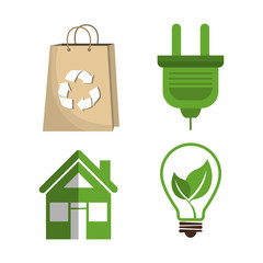 eco green environmental poster vector illustration design