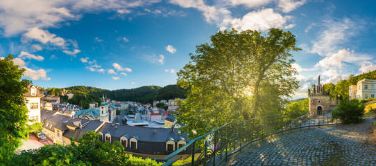 Panorama view of Karlovy Vary from U Tri Krizu Viewpoint