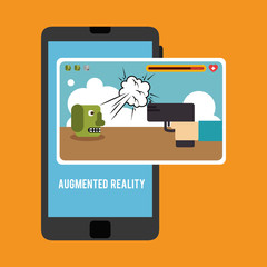 Augmented reality technology icon vector illustration design