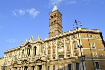 Fototapeta na wymiar Basilica Papale di Santa Maria Maggiore church in Rome