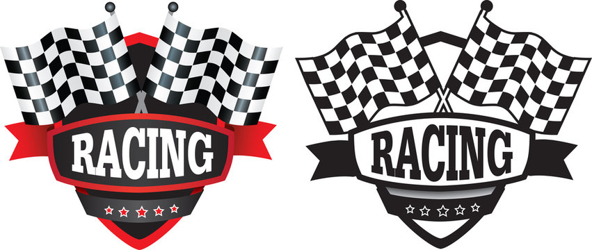 racing or motorsports badge or logo