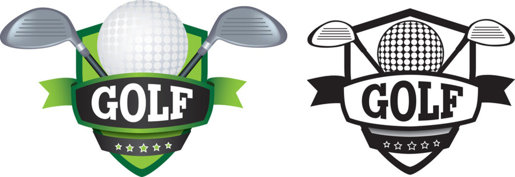 golf logo or badge, shield or branding