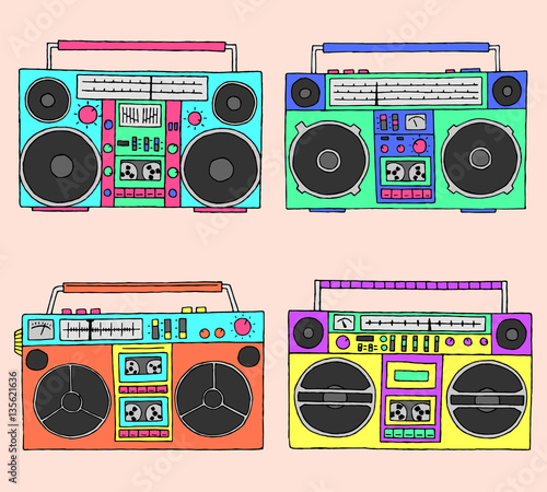 "80s boomboxes" Stock image and royalty-free vector files on Fotolia