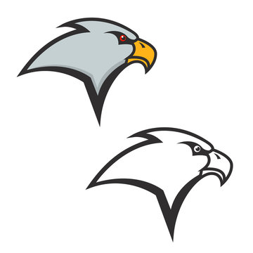 Eagle head icon isolated on white background.