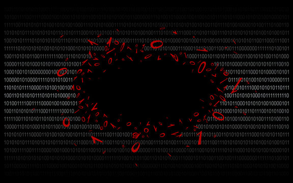Binary code on black v1-6