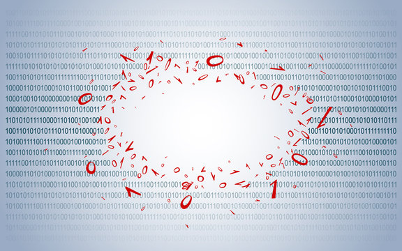 Binary code on light blue v1-4