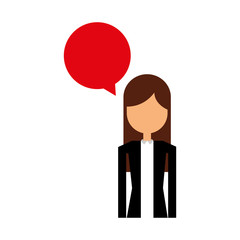 businesswoman character isolated icon vector illustration design