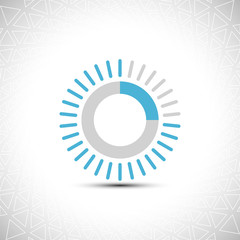 Progress indicator Bar. Load Download Web preloader. Halftone background Vector Illustration.