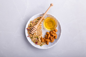 Overgead shot of granola