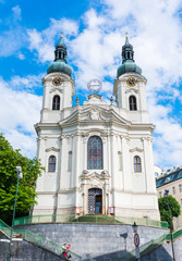 Fototapeta na wymiar Maria Magdalena church in Karlovy Vary, Czech Republic