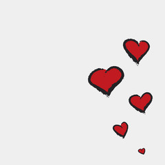 Vector Heart Love background. Heart sign. Love symbol. Vector Icon Illustration.