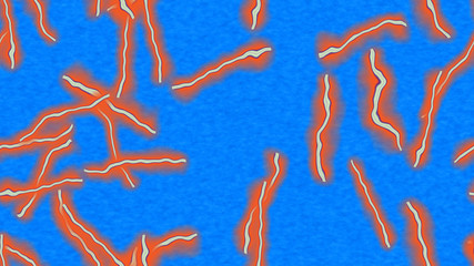 Ebola virus texture red with blue backround