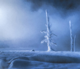Ice Landscape, Yellowstone