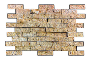 sample of natural building decorative stone on a white background