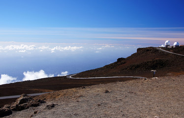 Strasse zum Mauna-Kea-Observatorium, Hawaii, USA
