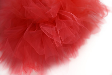Bright red tulle - 135627628