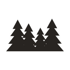 Fototapeta premium forest landscape frame emblem vector illustration design