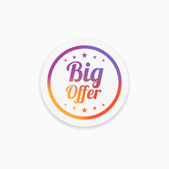 Big Offer Label