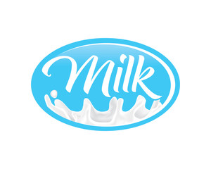 Logo Emblem Label Packaging Healthy Splash Cream Milk Liquid Yogurt 