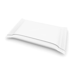 White blank package for sugar, salt, pepper, candy and other seasonings, spices and products. 3D illustration