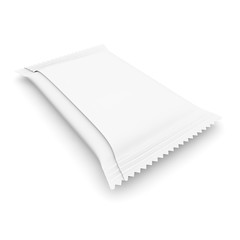 White blank package for sugar, salt, pepper, candy and other seasonings, spices and products. 3D illustration