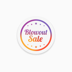 Blowout Sale Label