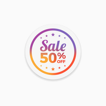Sale 50% Off Label