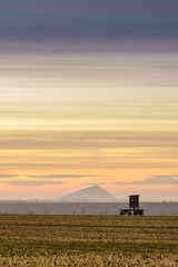 Halde bei Sonnenuntergang