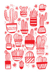 Potted Cactus Garden