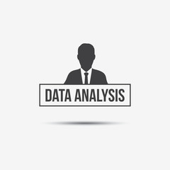 Businessman & Data Analysis Label