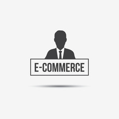 Businessman & E-Commerce Label