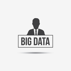Businessman & Big Data Label