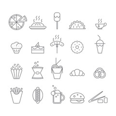 Icons of different food.