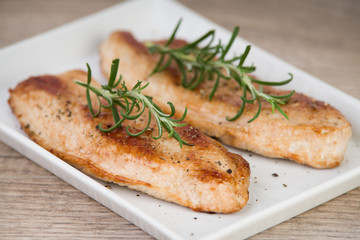 Geflügelschnitzel angebraten