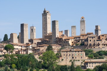 Fototapeta premium Historic town San Gimignano in the Tuscany, Italy
