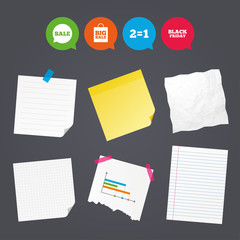 Sale speech bubble icons. Black friday symbol.