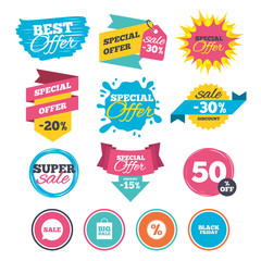 Sale speech bubble icon. Discount star symbol.