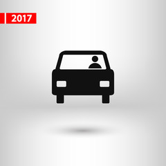 Car icon, vector illustration. Flat design style