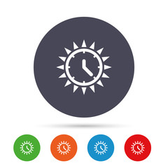 Summer time icon. Sunny day. Daylight saving.