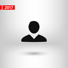 man icon, vector illustration. Flat design style 
