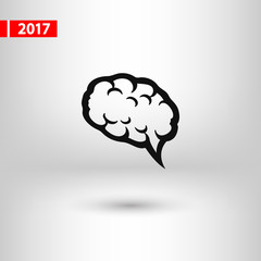 brain icon, vector illustration. Flat design style