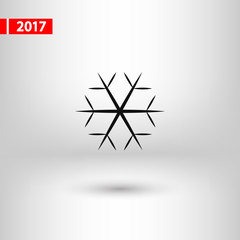 Snowflake icon, vector illustration. Flat design style