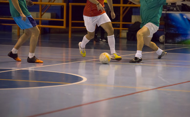  Futsal player  in the sports hall