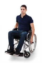 Handicapped Man On Wheelchair