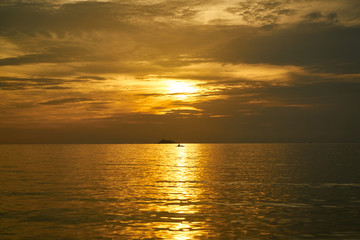 sunset on the beach