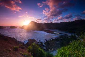 Siung beach Sunset