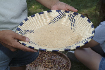 Processing Ground Acorns, Traditional Native American Food Preparation