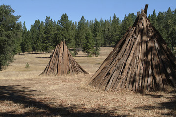Cedar Bark Teepees, Indian Grinding Rock State Park, Amador County © Betty Sederquist