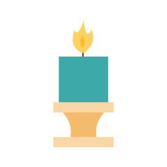Vector candle romantic wax party decoration.